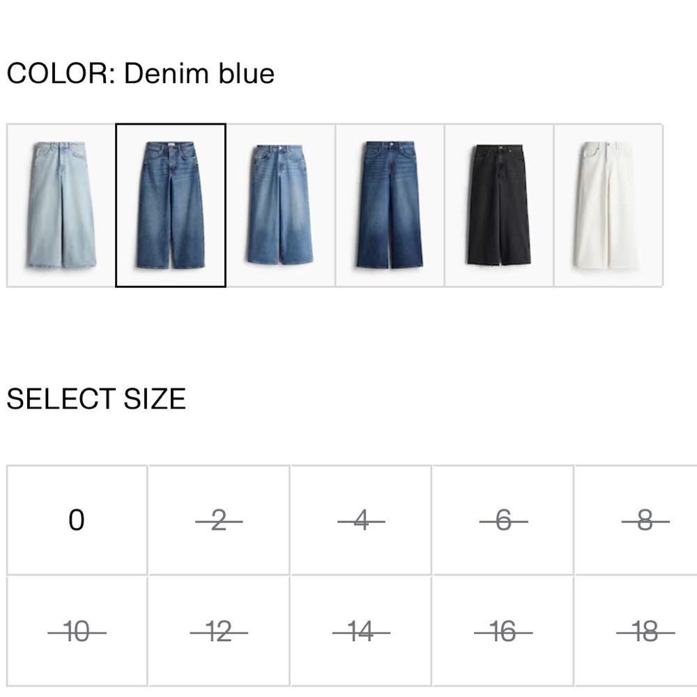 NWT H&M Wide‎ Leg Jeans - Picture 6 of 9